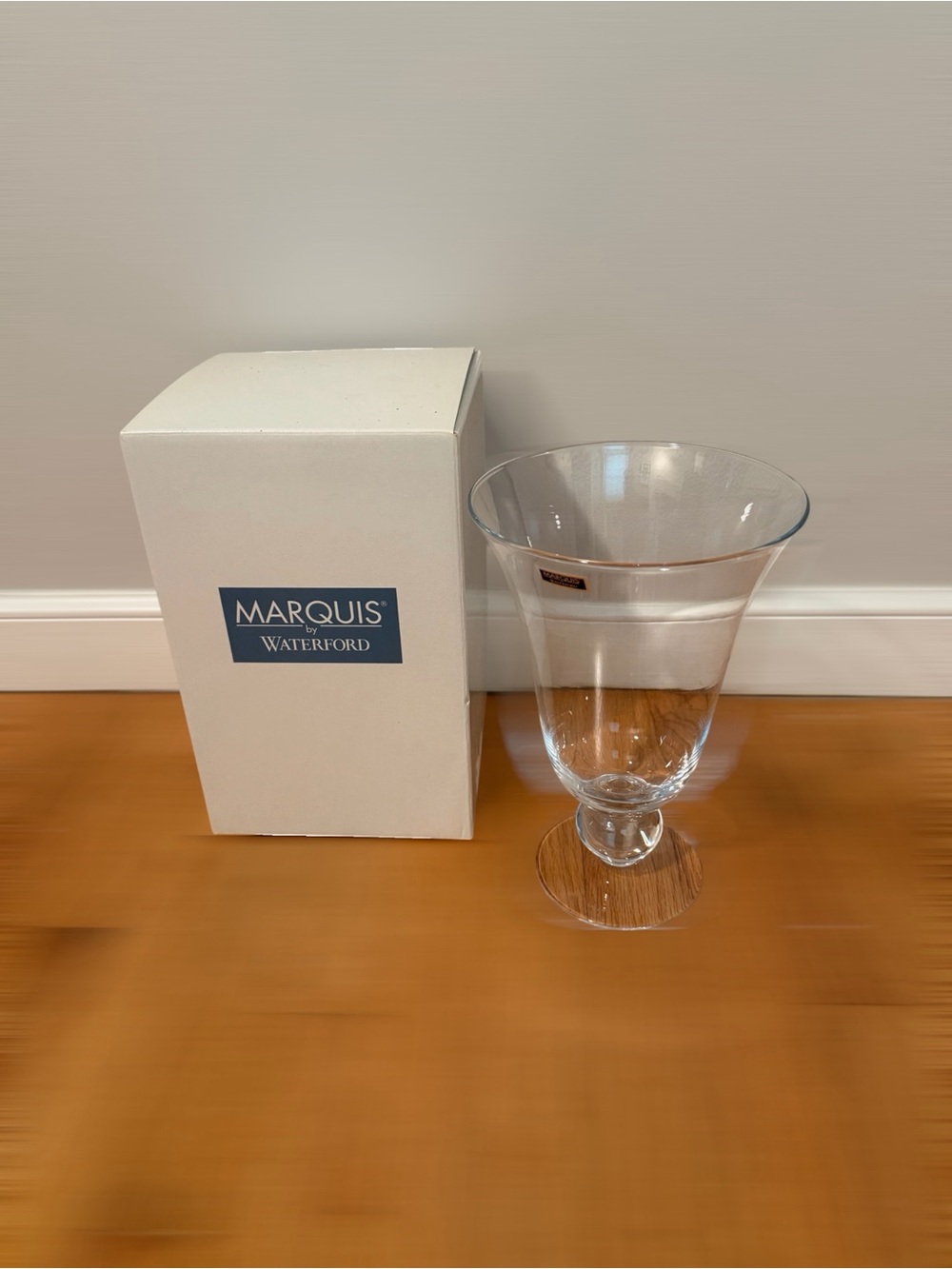 Vintage Marquis by Waterford Clear Crystal Garden Footed Vase - Trumpet Style